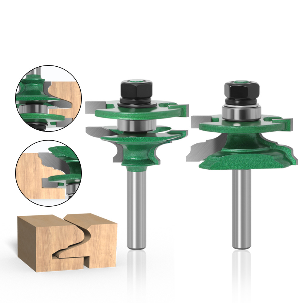 Router Bits For Woodworking - Conjunto de 2 Brocas para Encaixes
