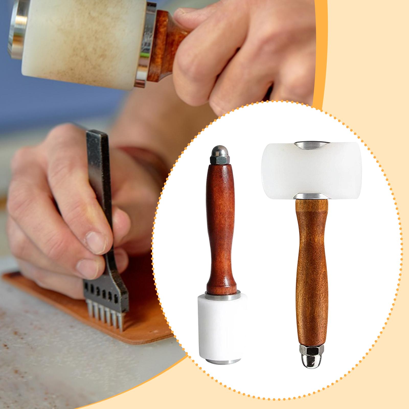 Wooden Mallet Carving - Martelo de escultura em couro premium,