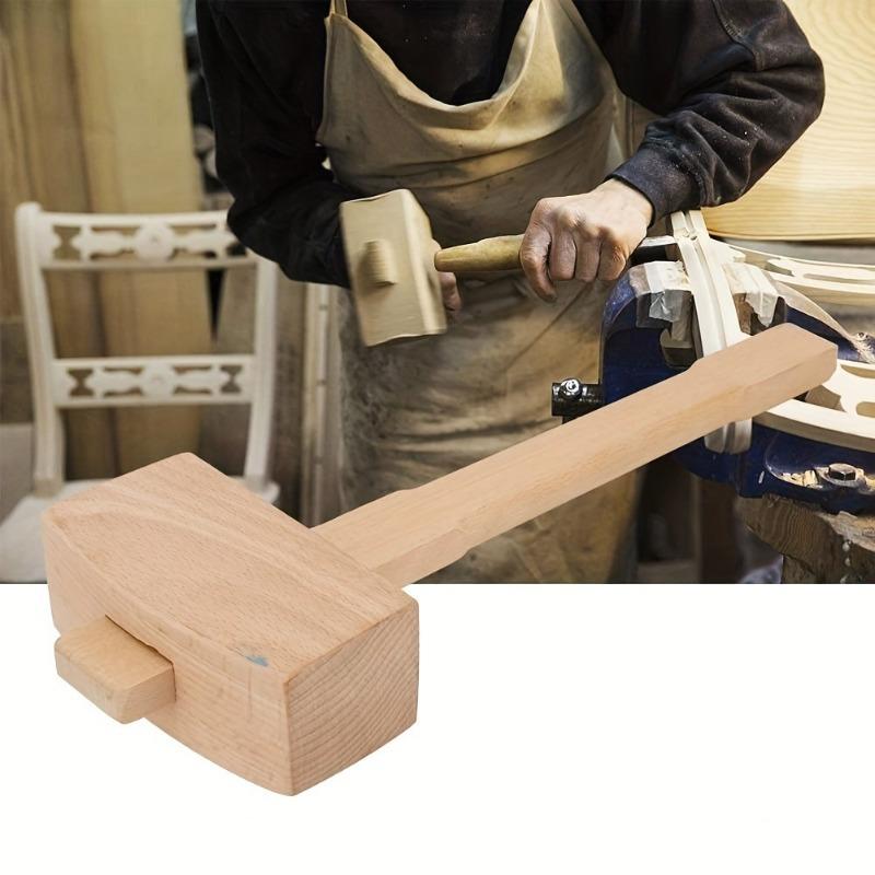 Wooden Mallet Carving - 1 Peça Martelo de Carpinteiro de