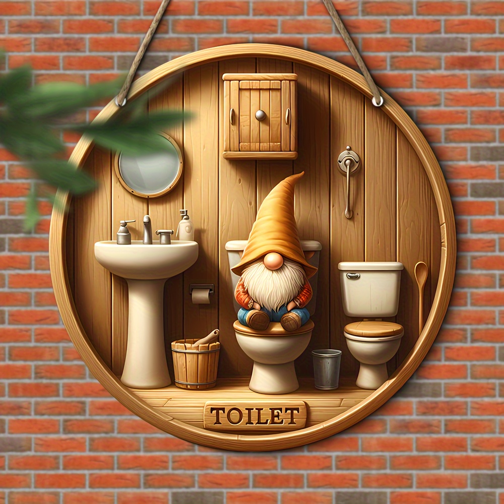 Woodworking Logo - Logotipo do banheiro country gnome, placa