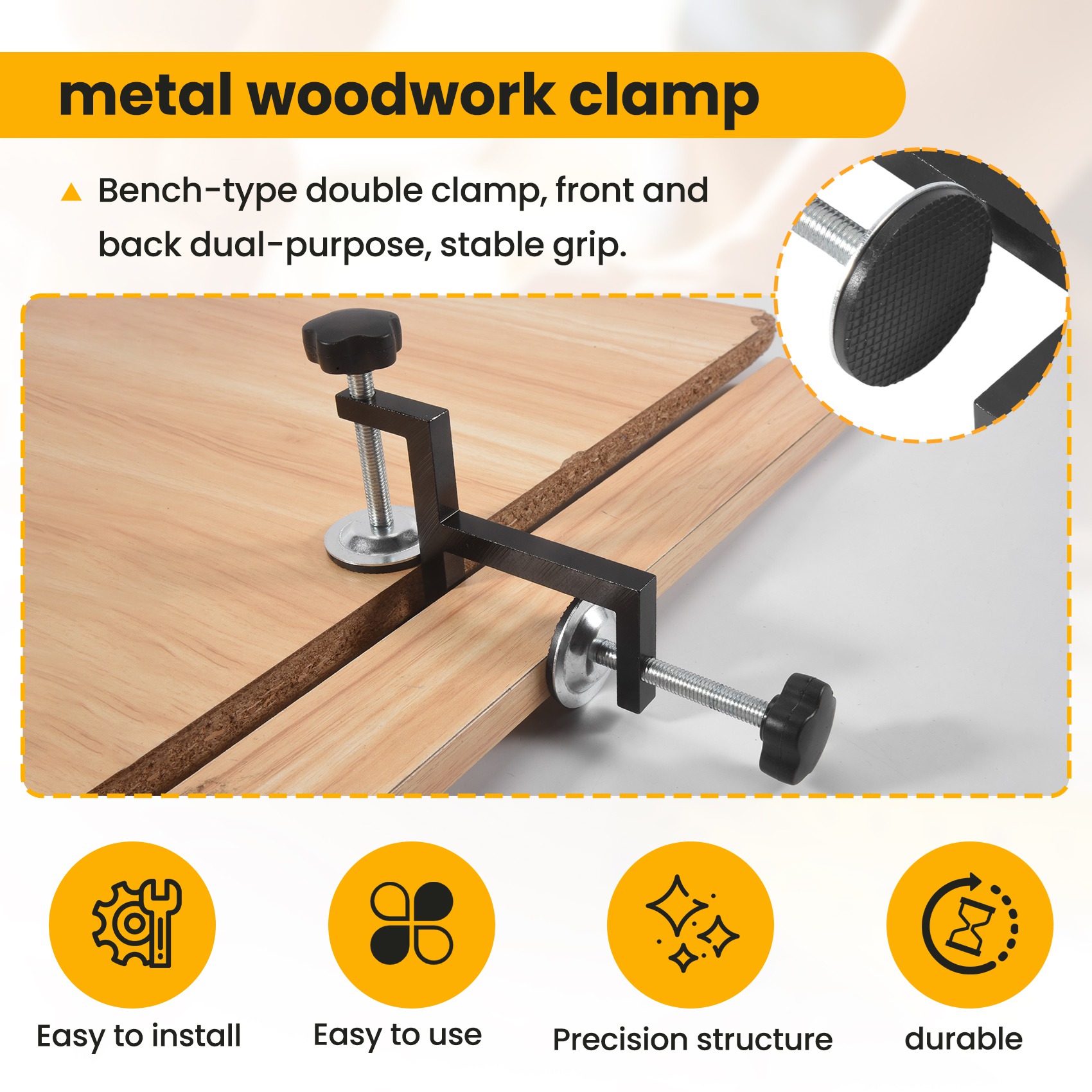 Grampo de Madeira Tipo Y A93Z  - Woodworking Vise Types avaliação e preço