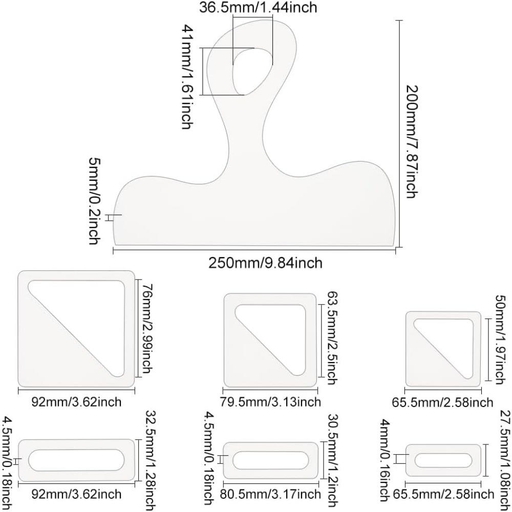 7 pçs modelo de charcutaria al - Woodworking Essentials avaliação e preço