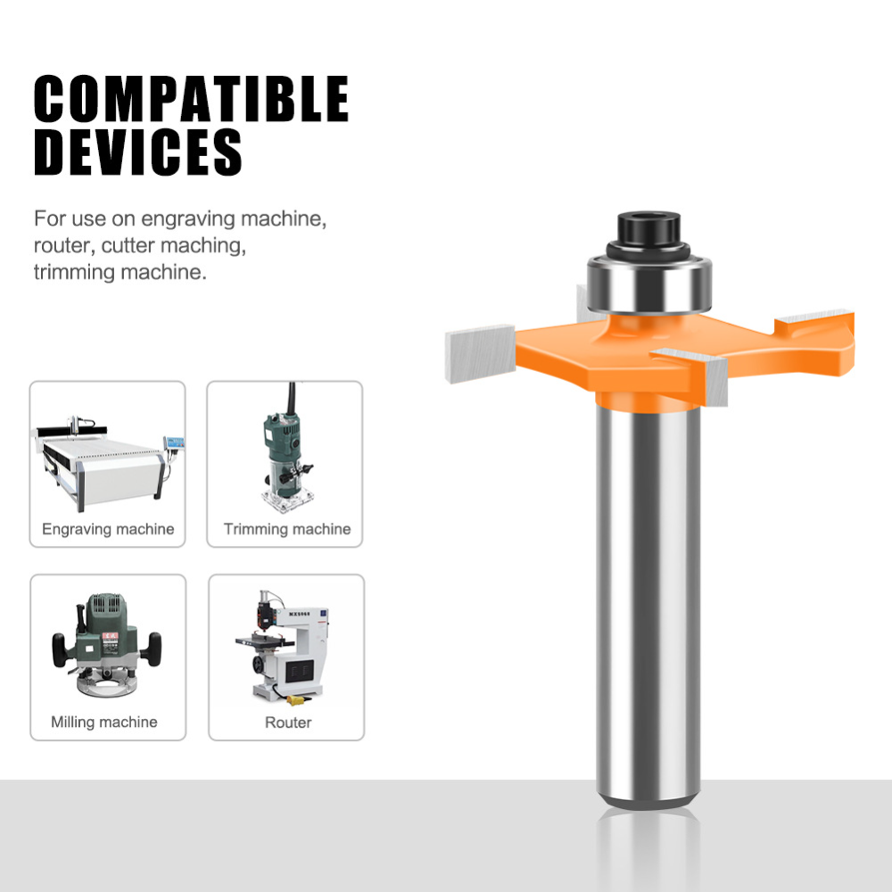 Fresa de ranhura em T de 4 lâm - Router Bits For Woodworking avaliação e preço