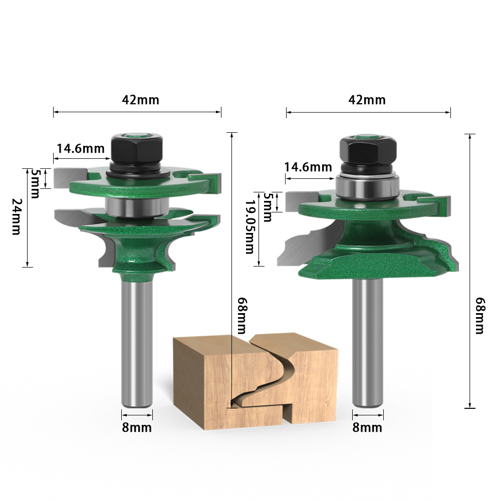 Conjunto de 2 Brocas para Enca - Router Bits For Woodworking avaliação e preço