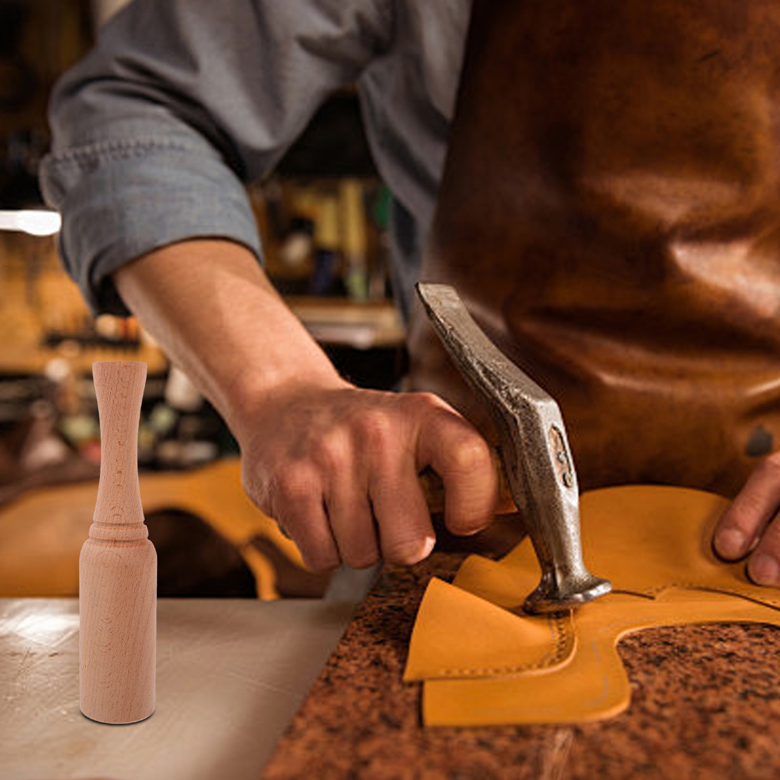 Martelo de Madeira de Faia com - Wooden Mallet Carving avaliação e preço